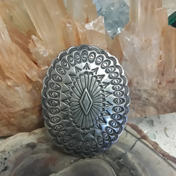 🚫SOLD🚫Vtg Sterling Navajo Concho Pendant - Picture 6 of 8